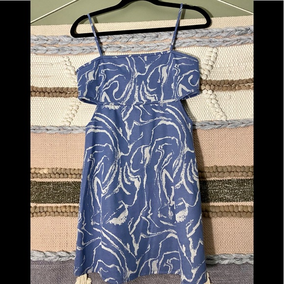 Blue Crush and Ivory Psychedelic Mini Dress - Picture 1 of 4